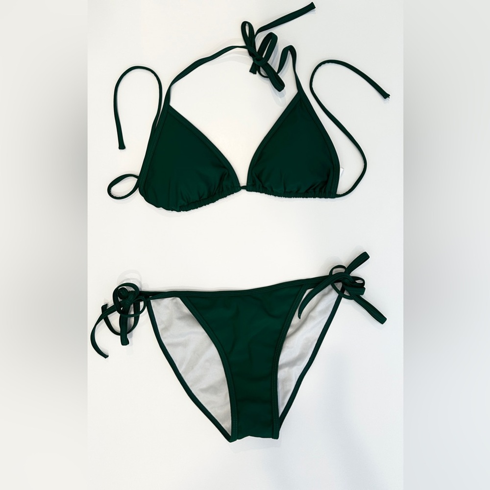 Emerald Green Triangle Bikini Set
